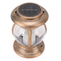 Brass Color Courtyard Solar Powered Hanging Lantern Light IP44 Waterproof Garden LED Lantern Lamp for Yard