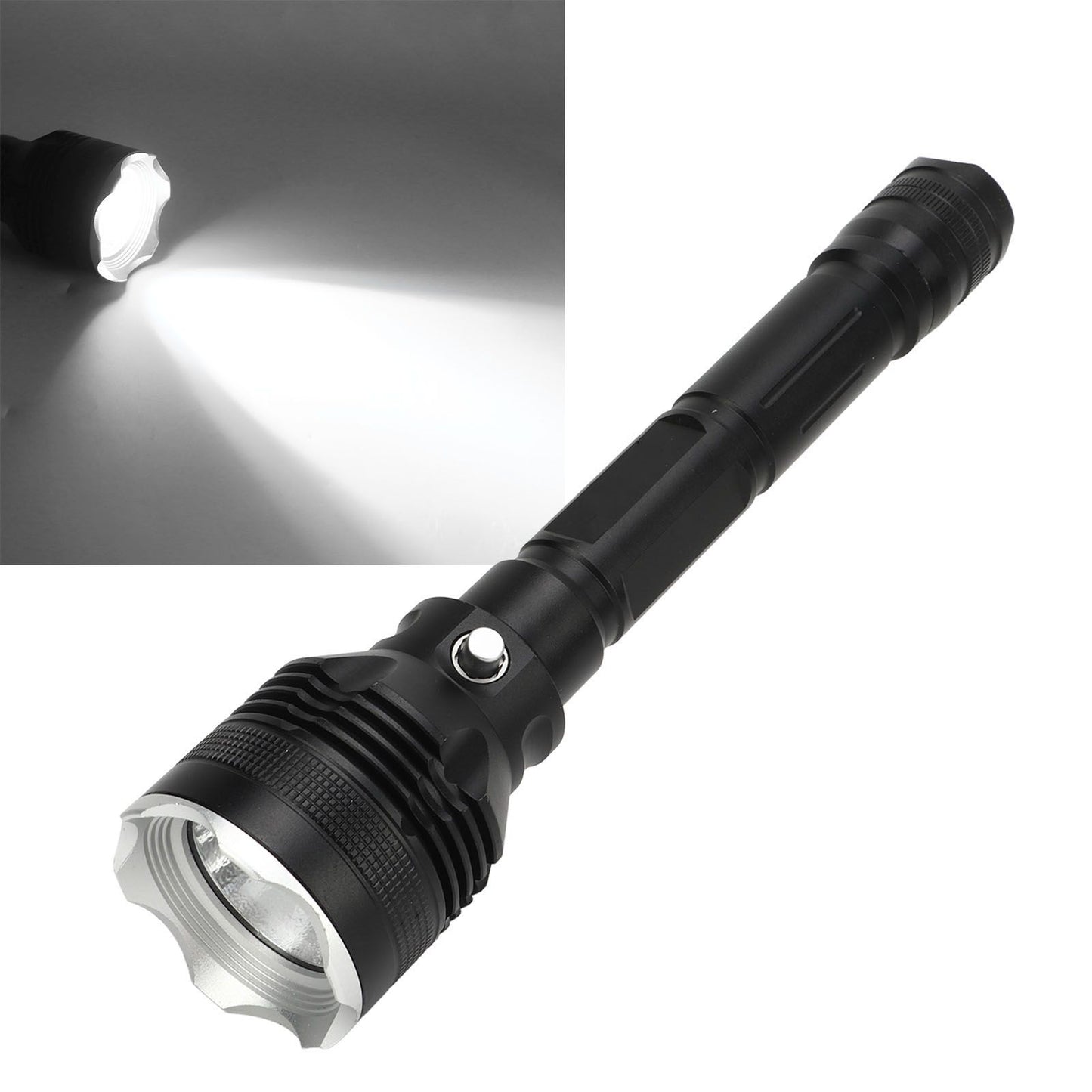 Scuba Diving Flashlight 8000LM LED IPX8 Waterproof Diving Torch Flashlight with 3 Lighting Modes for Underwater Activities