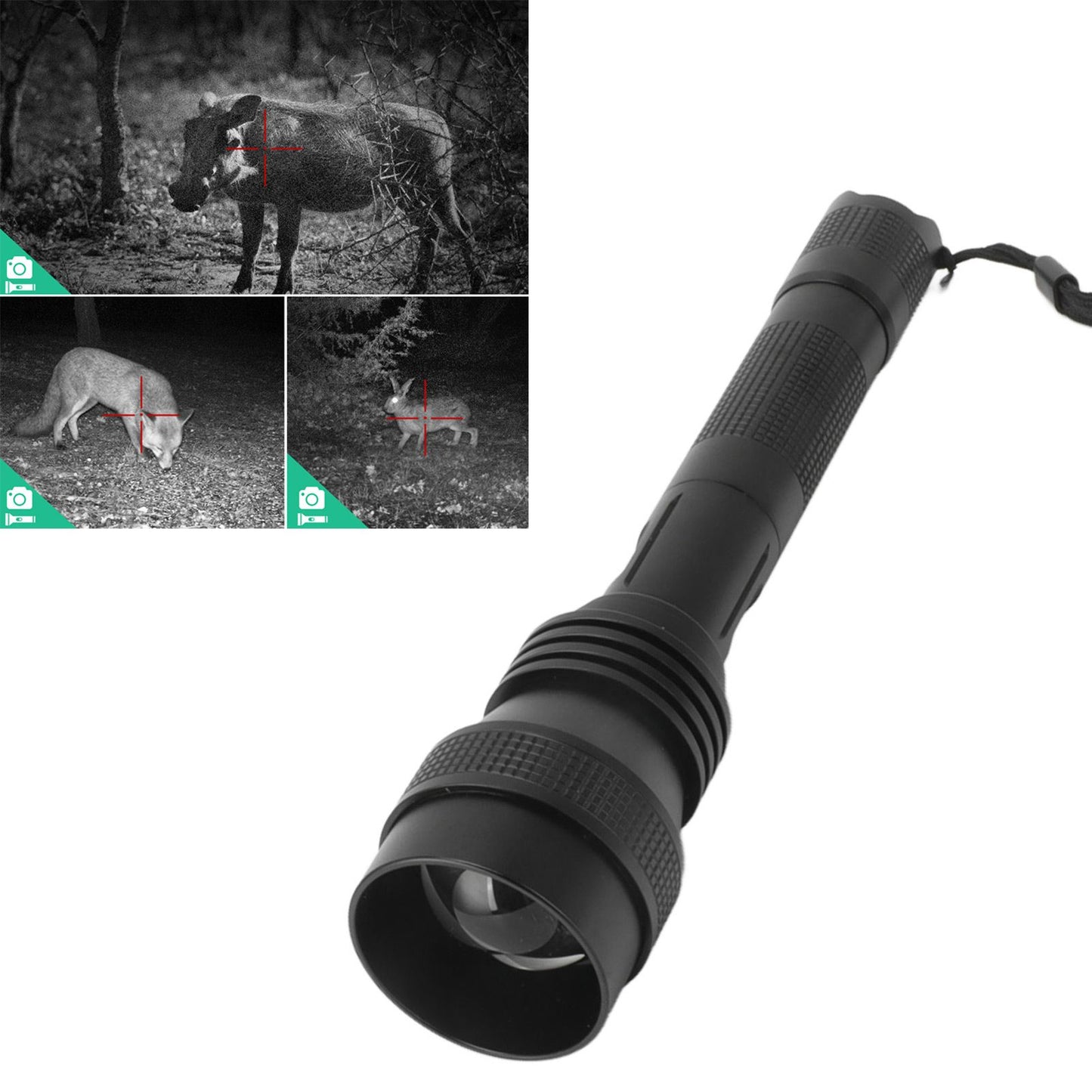 IR Flashlight Zoomable Waterproof Night Vision 850nm Infrared Flashlight for Camera Goggles Outdoor Adventure