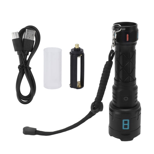 Rechargeable LED Flashlights 10000LM 5 Modes Super Bright Waterproof Flashlights with Fluorescent Strip for Emergency