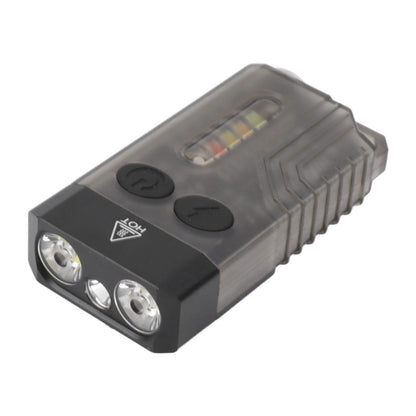 Mini Flashlight Portable Rechargeable Buzzer Alarm Keychain Light for Camping Hiking Outdoor Violet 365NM