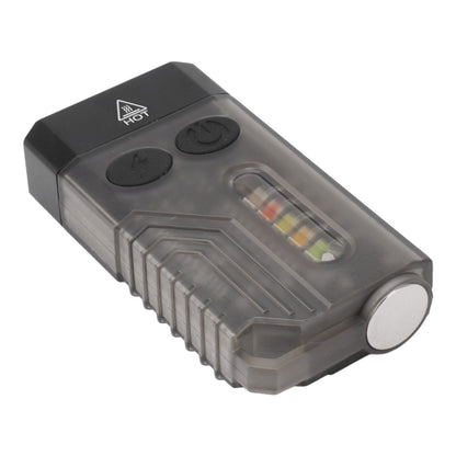Mini Flashlight Portable Rechargeable Buzzer Alarm Keychain Light for Camping Hiking Outdoor Violet 365NM