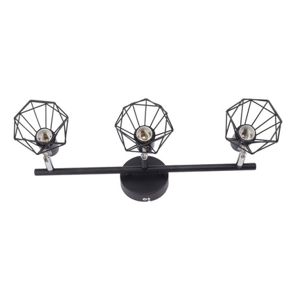 3 Light Track Lighting Kit Rotatable Heads Matte Black Finish Modern Fashionable Ceiling Spotlight 85‑265V