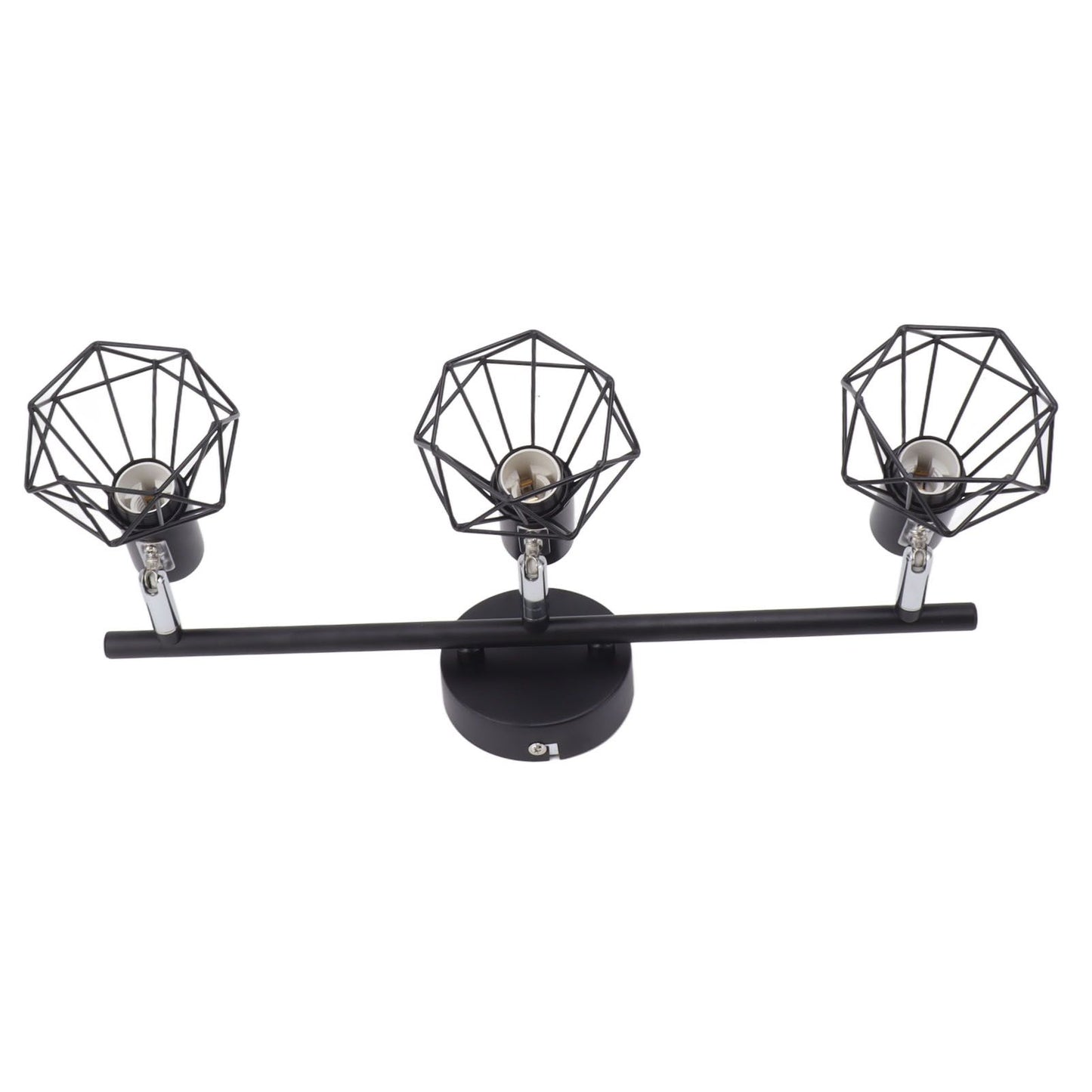 3 Light Track Lighting Kit Rotatable Heads Matte Black Finish Modern Fashionable Ceiling Spotlight 85‑265V