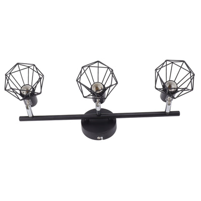 3 Light Track Lighting Kit Rotatable Heads Matte Black Finish Modern Fashionable Ceiling Spotlight 85‑265V