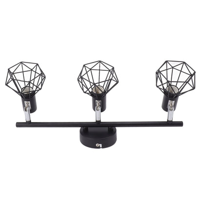 3 Light Track Lighting Kit Rotatable Heads Matte Black Finish Modern Fashionable Ceiling Spotlight 85‑265V