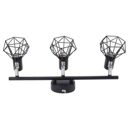 3 Light Track Lighting Kit Rotatable Heads Matte Black Finish Modern Fashionable Ceiling Spotlight 85‑265V