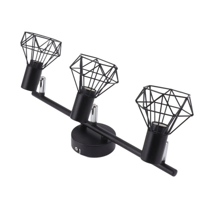 3 Light Track Lighting Kit Rotatable Heads Matte Black Finish Modern Fashionable Ceiling Spotlight 85‑265V