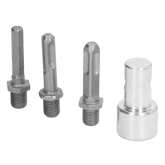 Auger Adapter 1 to 3 Drill Adapter Carbon Steel Round Chuck 2 Pits 2 Slots Garden Auger Drill Connector Garden Tools