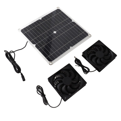 12W 12V Solar Panel Powered Fan Efficient Energy Conversion Solar Panel Dual Fan Kit