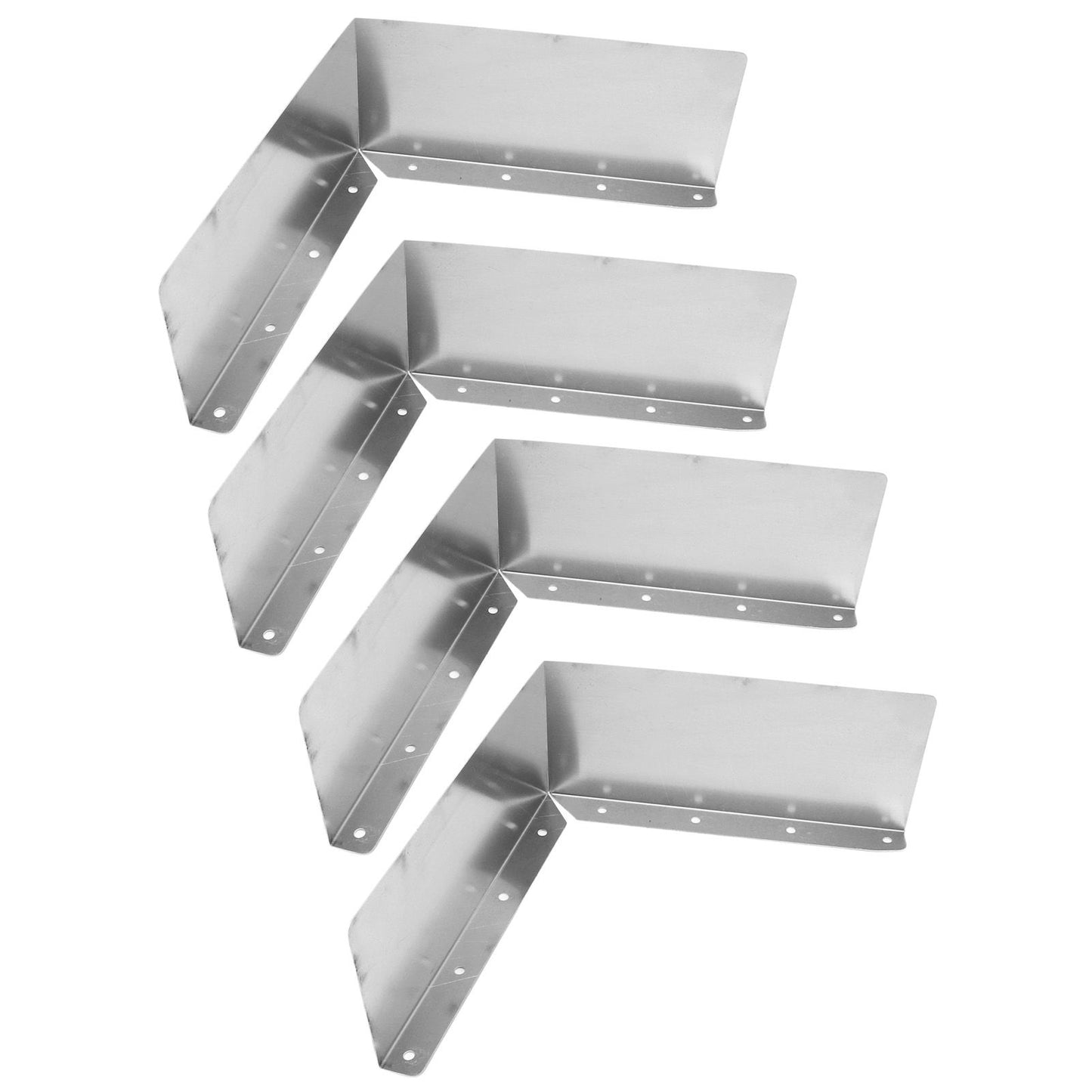 4pcs Gutter Valley Splash Guards Aluminum Rain Gutter Valley Roofing Gutter Guards Or House Shingle Roofs Corner