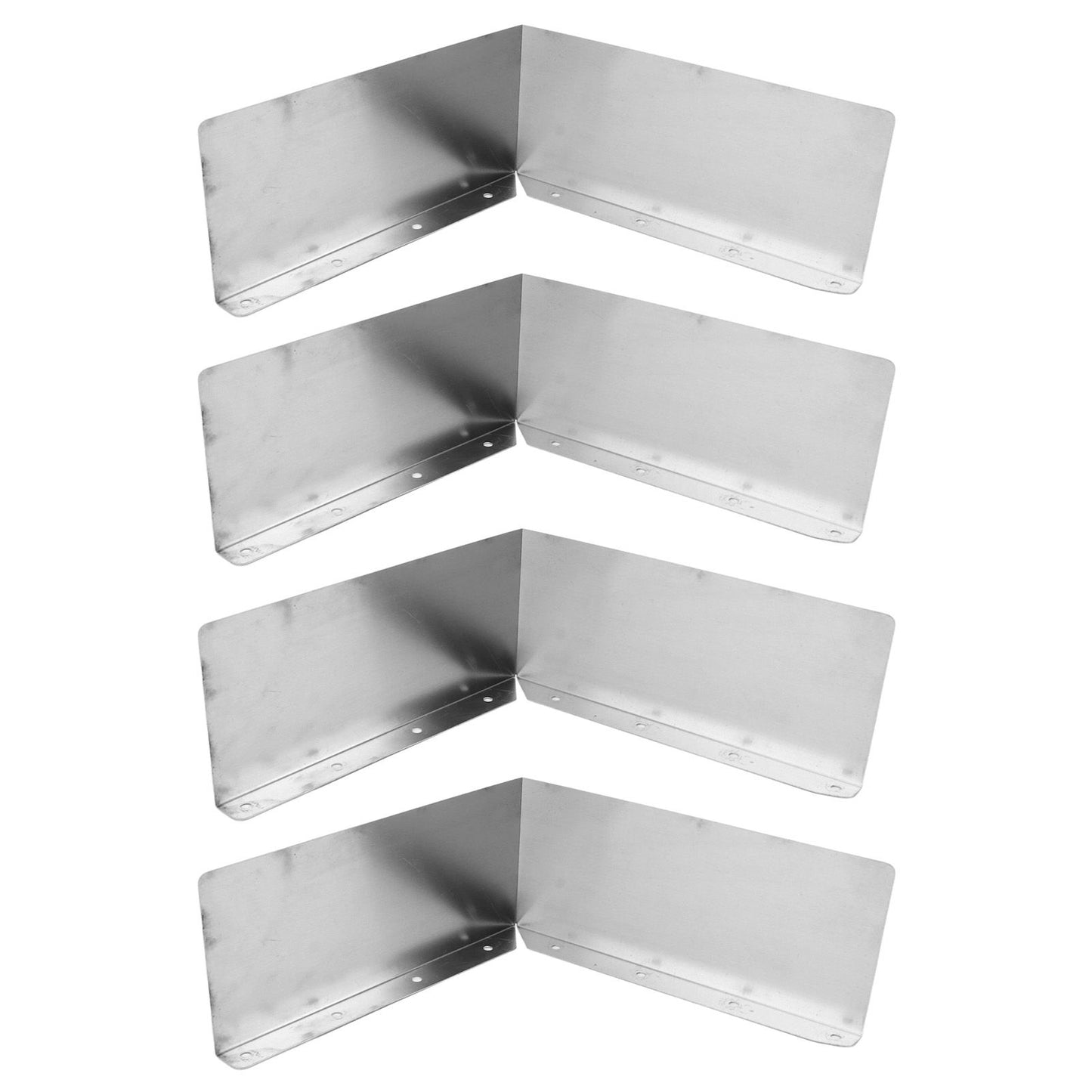 4pcs Gutter Valley Splash Guards Aluminum Rain Gutter Valley Roofing Gutter Guards Or House Shingle Roofs Corner