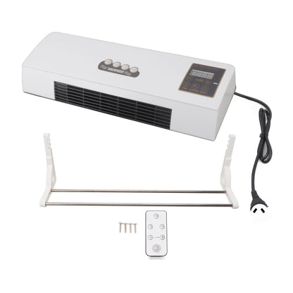 1800W Electric Space Heater for Indoor with Remote Wall Mounted Heater Fan Combo Low Noise Timing Function for Home Office 220V Prise UA