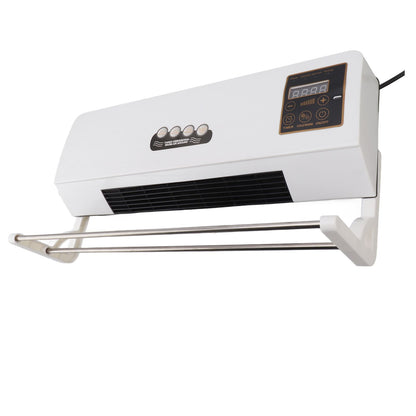 1800W Electric Space Heater for Indoor with Remote Wall Mounted Heater Fan Combo Low Noise Timing Function for Home Office 220V Prise UA