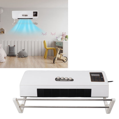 1800W Electric Space Heater for Indoor with Remote Wall Mounted Heater Fan Combo Low Noise Timing Function for Home Office 220V Prise UA