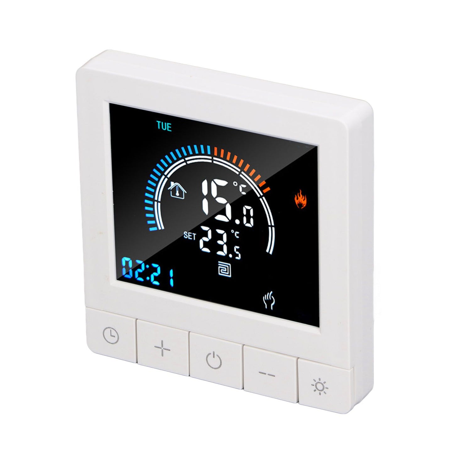 Programmable Smart Thermostat Electric Heating Smart Thermostat Digital LCD Display Temperature Controller for Home Hotels AC 90V‑240V 16A WiFi Style