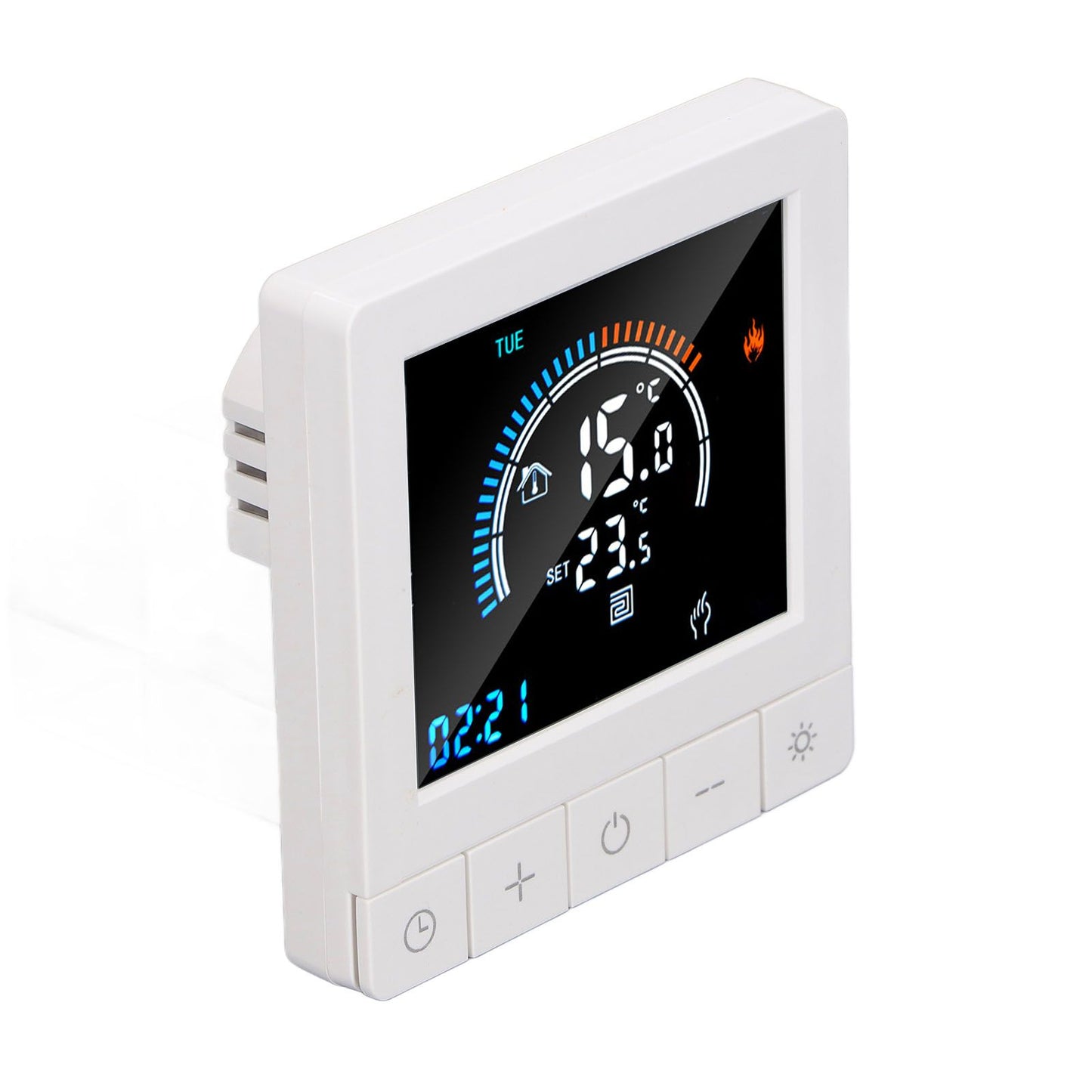 Programmable Smart Thermostat Electric Heating Smart Thermostat Digital LCD Display Temperature Controller for Home Hotels AC 90V‑240V 16A WiFi Style