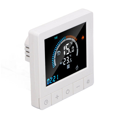 Programmable Smart Thermostat Electric Heating Smart Thermostat Digital LCD Display Temperature Controller for Home Hotels AC 90V‑240V 16A WiFi Style