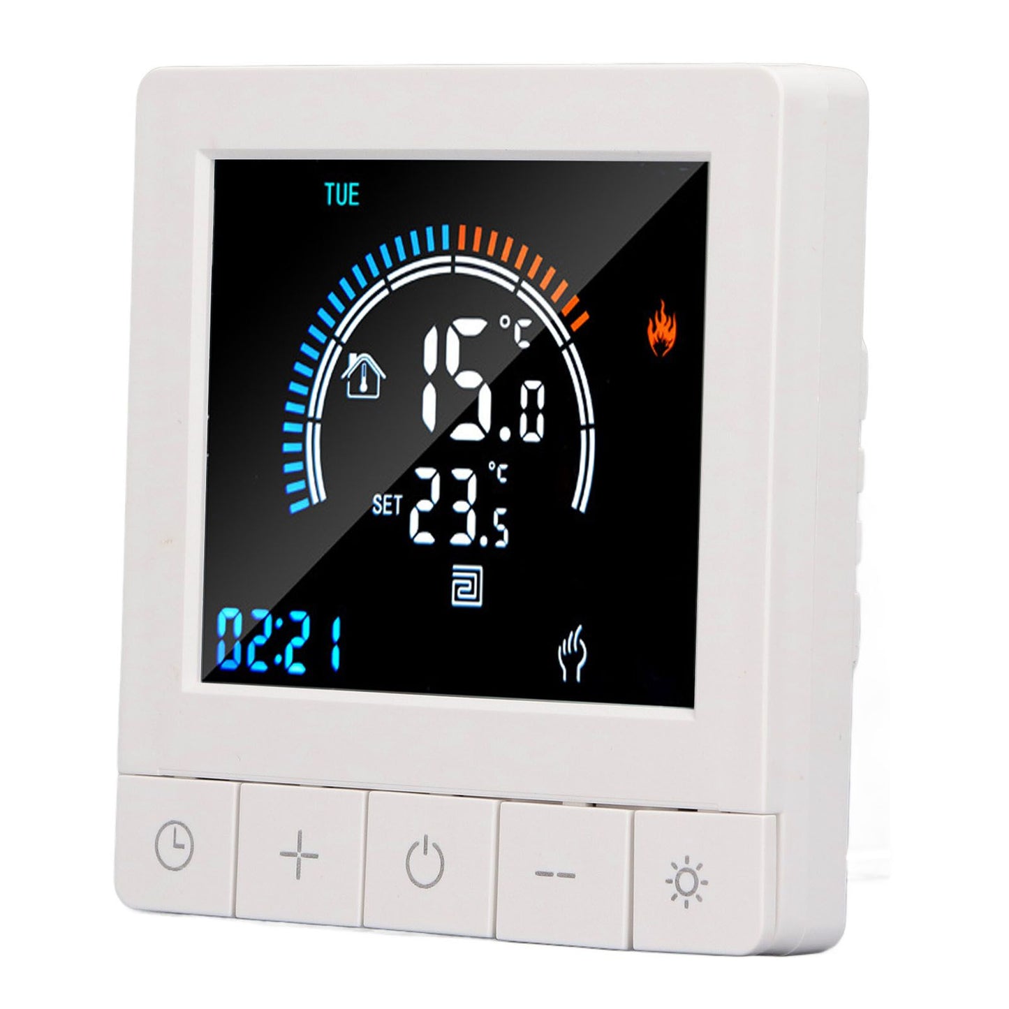 Programmable Smart Thermostat Electric Heating Smart Thermostat Digital LCD Display Temperature Controller for Home Hotels AC 90V‑240V 16A WiFi Style