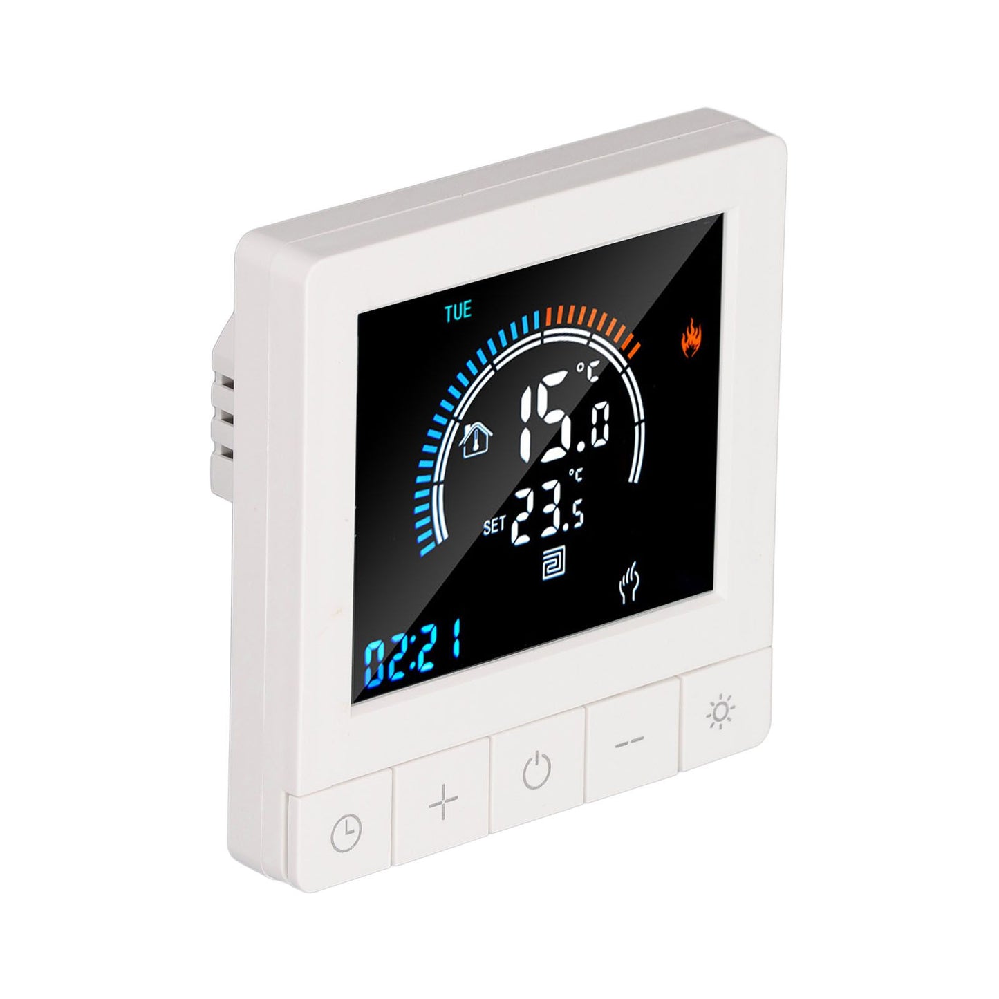 Programmable Smart Thermostat Electric Heating Smart Thermostat Digital LCD Display Temperature Controller for Home Hotels AC 90V‑240V 16A WiFi Style