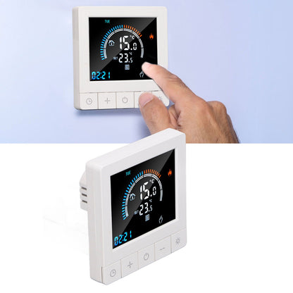 Programmable Smart Thermostat Electric Heating Smart Thermostat Digital LCD Display Temperature Controller for Home Hotels AC 90V‑240V 16A WiFi Style
