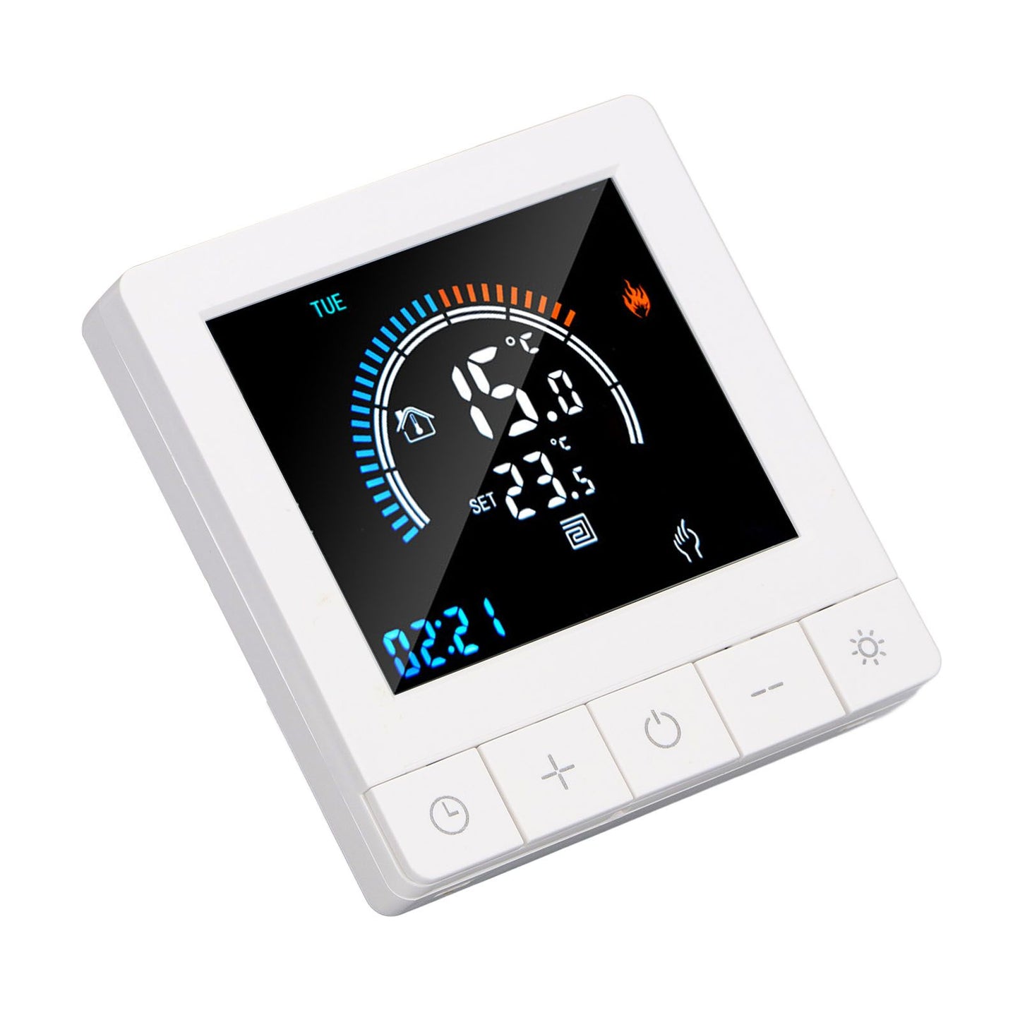 Programmable Smart Thermostat Electric Heating Smart Thermostat Digital LCD Display Temperature Controller for Home Hotels AC 90V‑240V 16A Regular Style