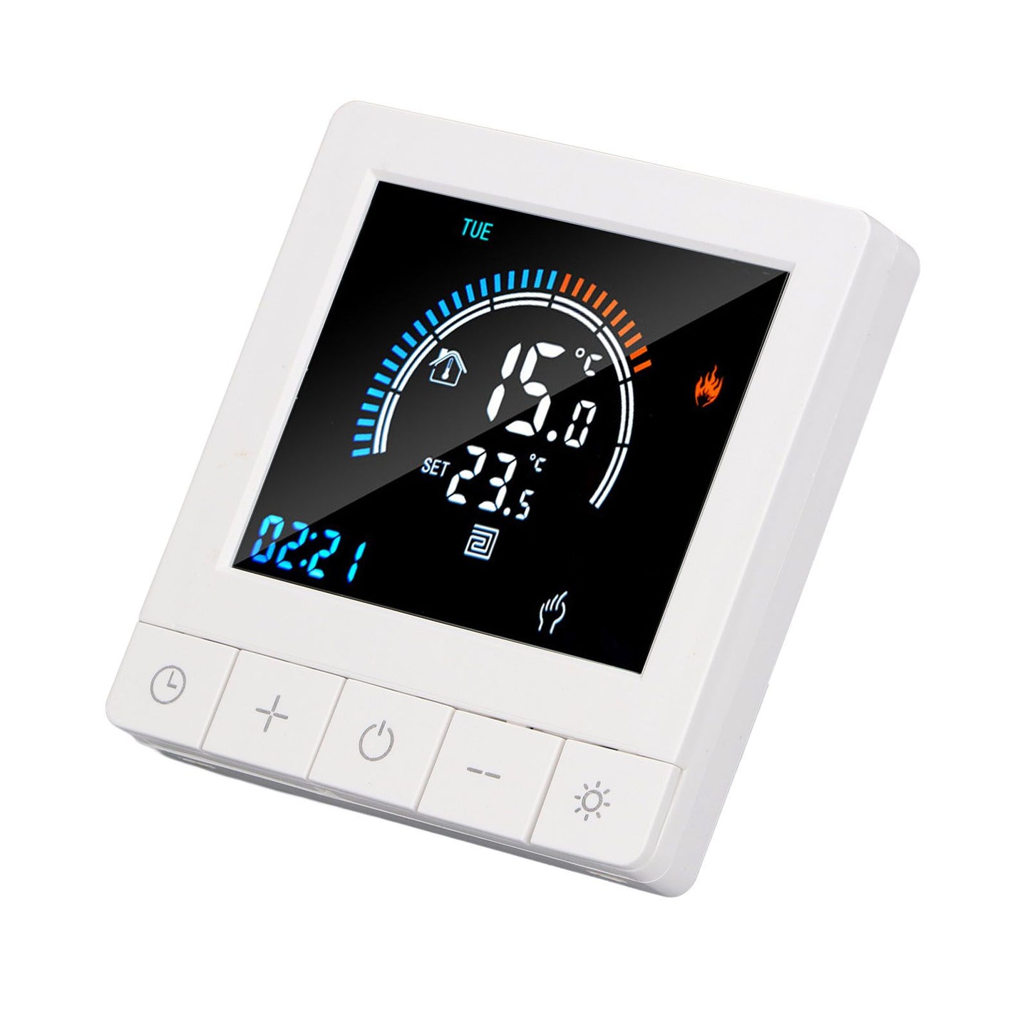 Programmable Smart Thermostat Electric Heating Smart Thermostat Digital LCD Display Temperature Controller for Home Hotels AC 90V‑240V 16A Regular Style