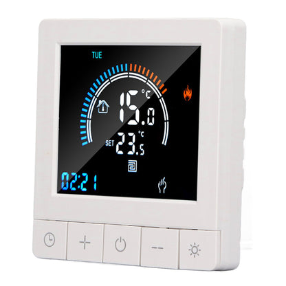 Programmable Smart Thermostat Electric Heating Smart Thermostat Digital LCD Display Temperature Controller for Home Hotels AC 90V‑240V 16A Regular Style