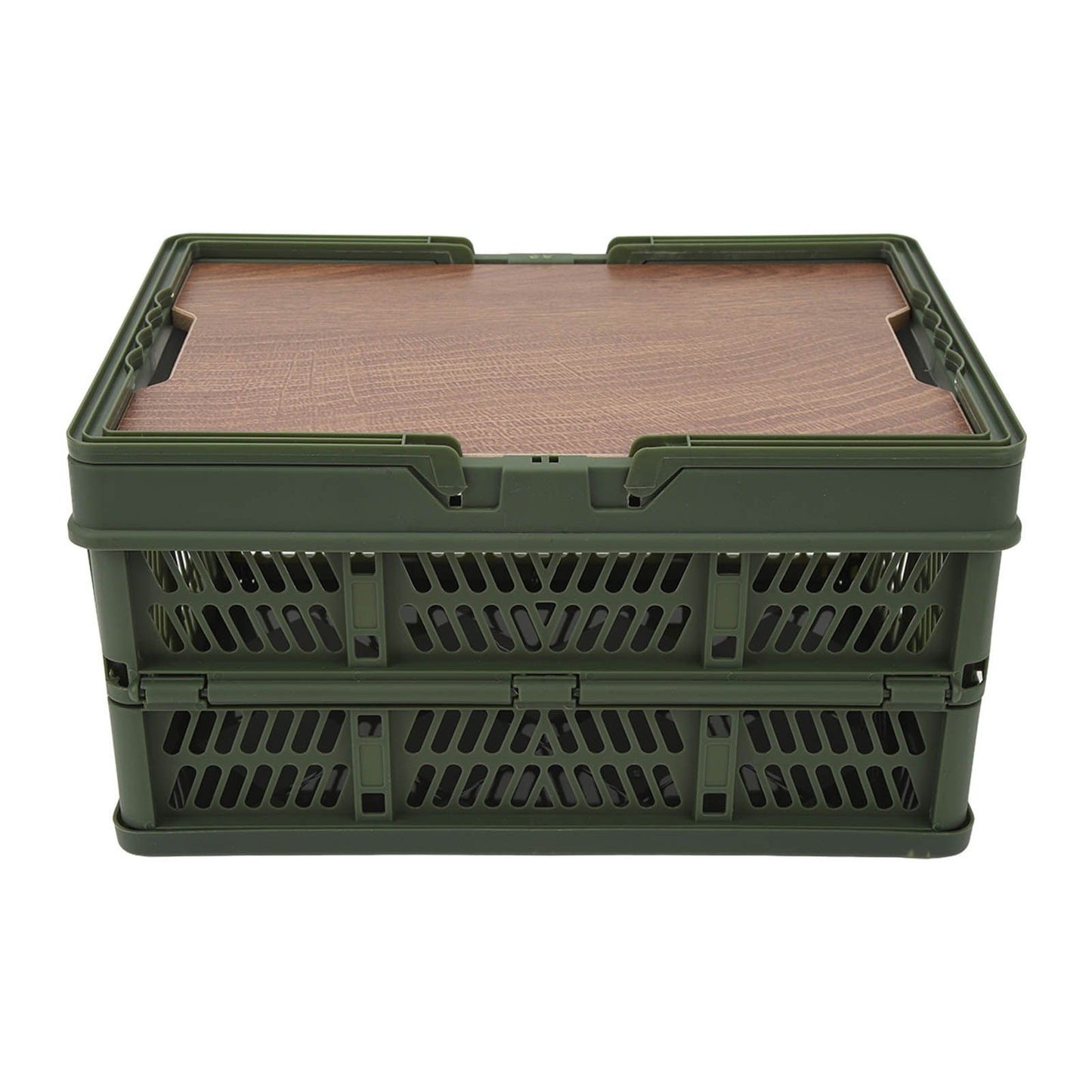 Camping Picnic Basket Foldable Large Capacity Multifunction Handheld Camping Storage Basket Camping Storage Box Green S