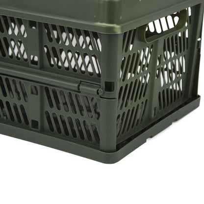 Camping Picnic Basket Foldable Large Capacity Multifunction Handheld Camping Storage Basket Camping Storage Box Green S
