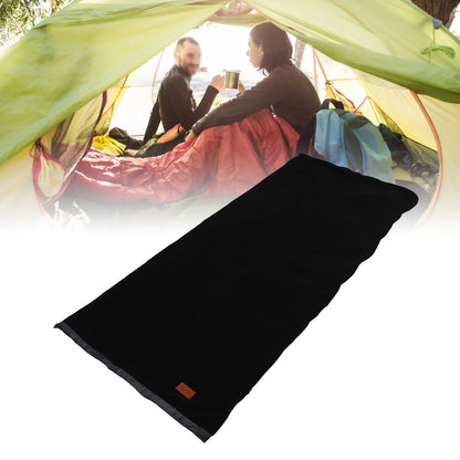 Sleeping Bag Liner Super Thick Fleece Soft Sleeping Bag Liner Blanket for Camping Travel Backpacking Black