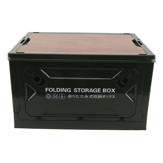 Collapsible Camping Storage Box Pulley Design Waterproof 5 Sides Opening Camping Folding Storage Bins for Car Outdoor Green