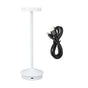 Rechargeable LED Table Lamp 2000mAh Cordless Battery Operated Metal Bedside USB C Desk Light Portable 3 Modes Dimmable White