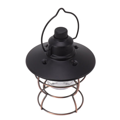 LED Camping Lantern Portable 3 Light Modes USB Charge Stepless Dimming LED Vintage Lantern for Hiking Camping Emergency