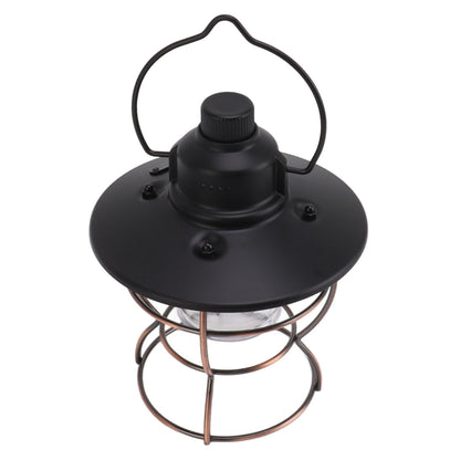 LED Camping Lantern Portable 3 Light Modes USB Charge Stepless Dimming LED Vintage Lantern for Hiking Camping Emergency