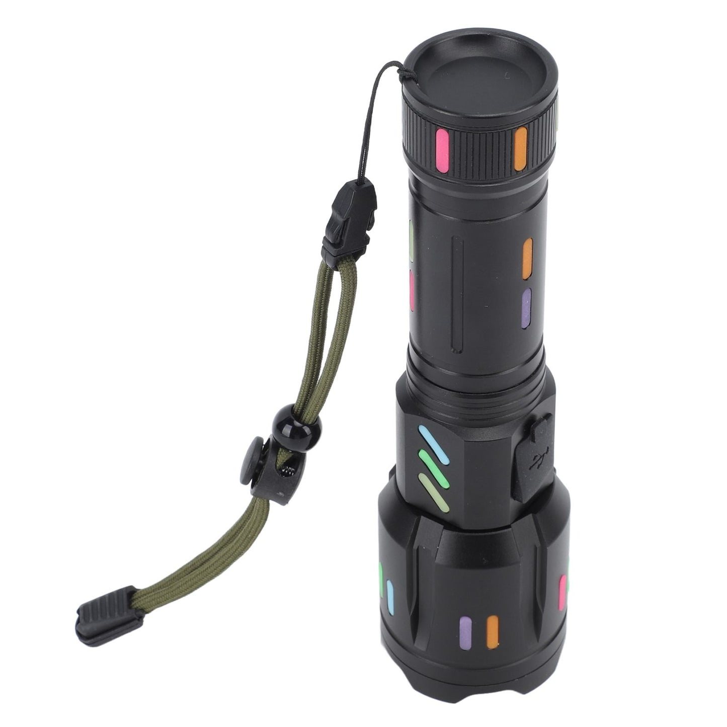 LED Flashlights High Powered Zoomable Handheld Torch Outdoor White Laser Long Range Flashlight with Battery Level Display