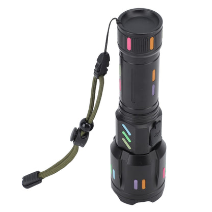 LED Flashlights High Powered Zoomable Handheld Torch Outdoor White Laser Long Range Flashlight with Battery Level Display