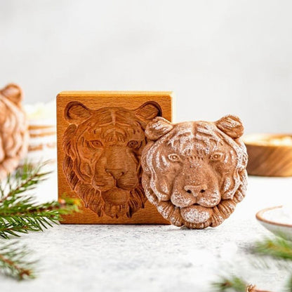Cookie Embossing Molds Wooden Cookie Molds Biscuit Press Stamp Mold Baking Tools V1294-YM220923GW01-10-0421