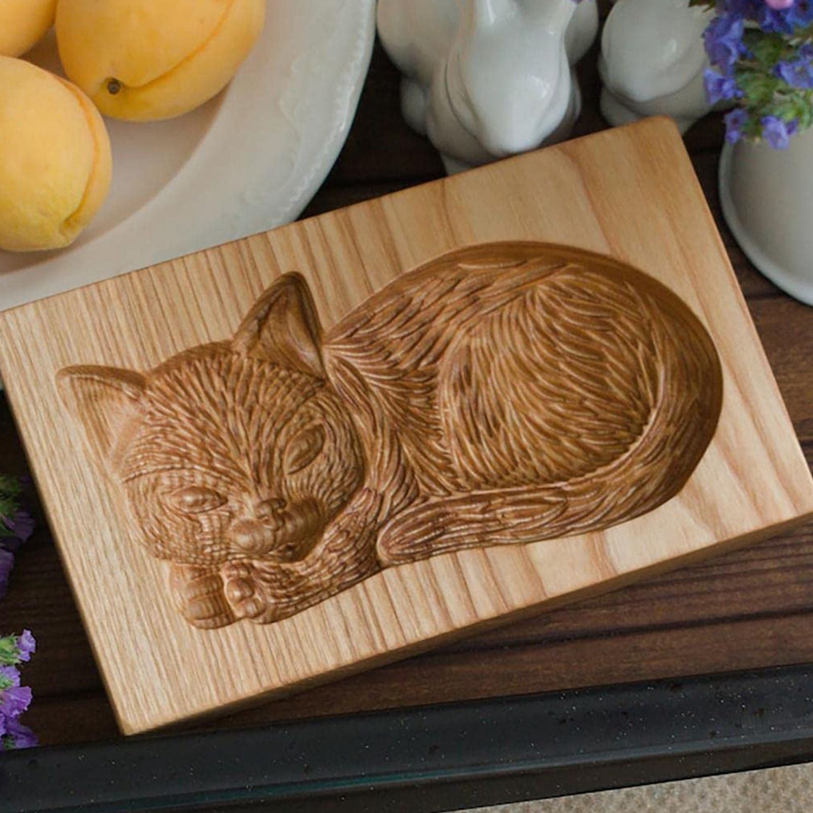 Cookie Embossing Molds Wooden Cookie Molds Biscuit Press Stamp Mold Baking Tools V1294-YM220923GW01-10-0421