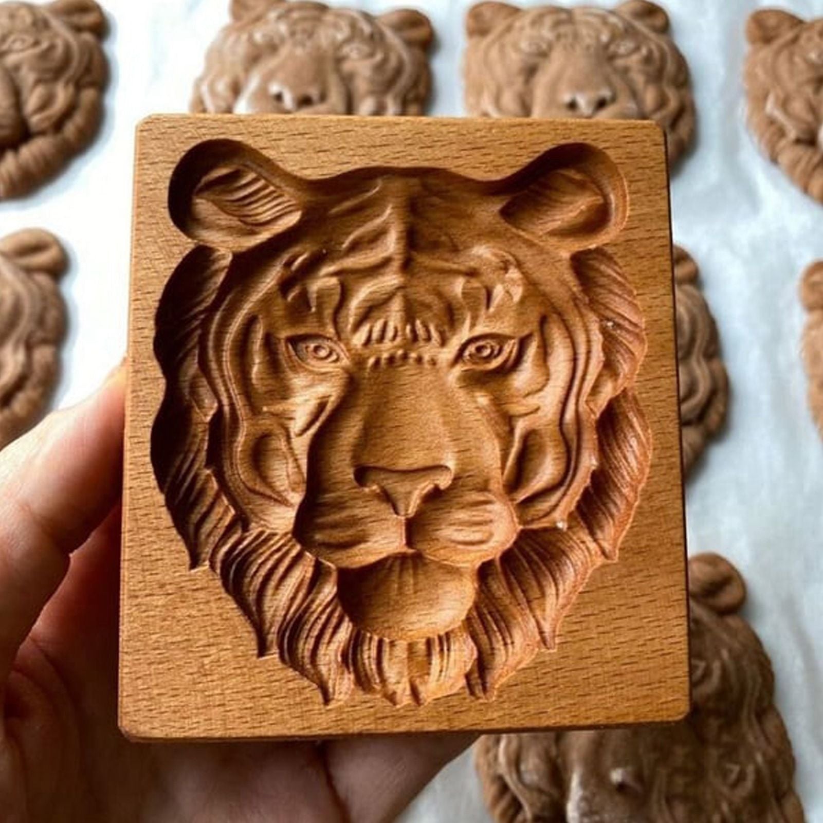 Cookie Embossing Molds Wooden Cookie Molds Biscuit Press Stamp Mold Baking Tools V1294-YM220923GW01-10-0421