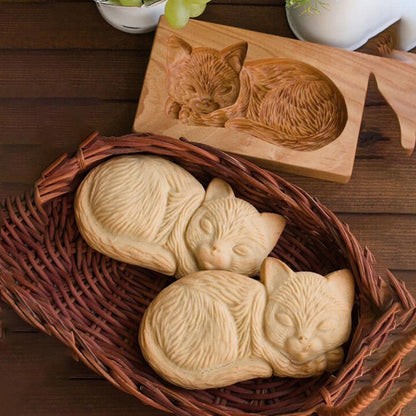 Cookie Embossing Molds Wooden Cookie Molds Biscuit Press Stamp Mold Baking Tools V1294-YM220923GW01-10-0421