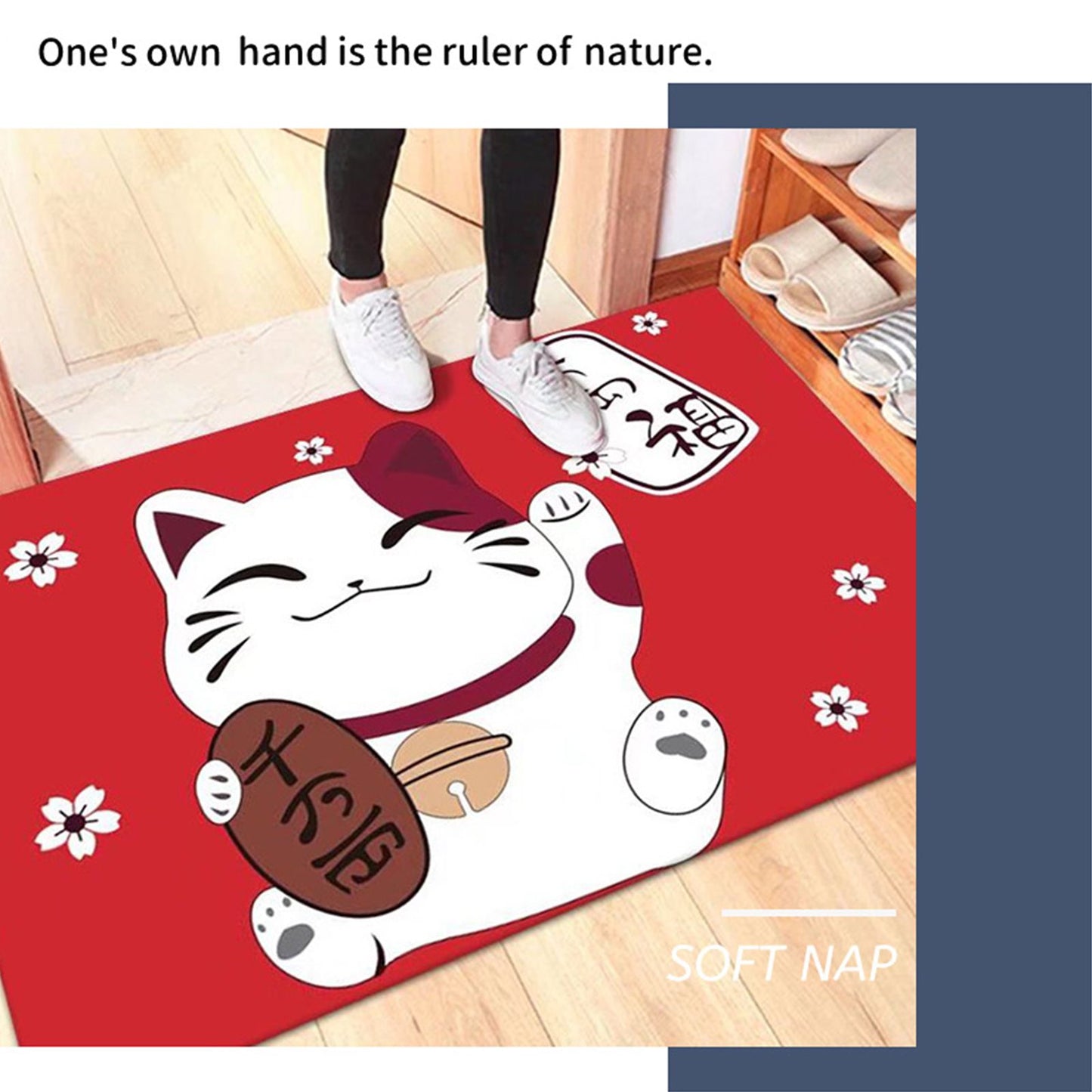 Kitchen Mat Floor Mat Rug Doormat 60x90cm Home Decoration Cat Pattern for Office Hotel V1294-YM220923HR09-2-0421