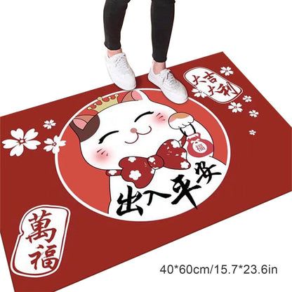 Kitchen Mat Floor Mat Rug Doormat 60x90cm Home Decoration Cat Pattern for Office Hotel V1294-YM220923HR09-2-0421