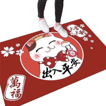 Kitchen Mat Floor Mat Rug Doormat 60x90cm Home Decoration Cat Pattern for Office Hotel V1294-YM220923HR09-2-0421
