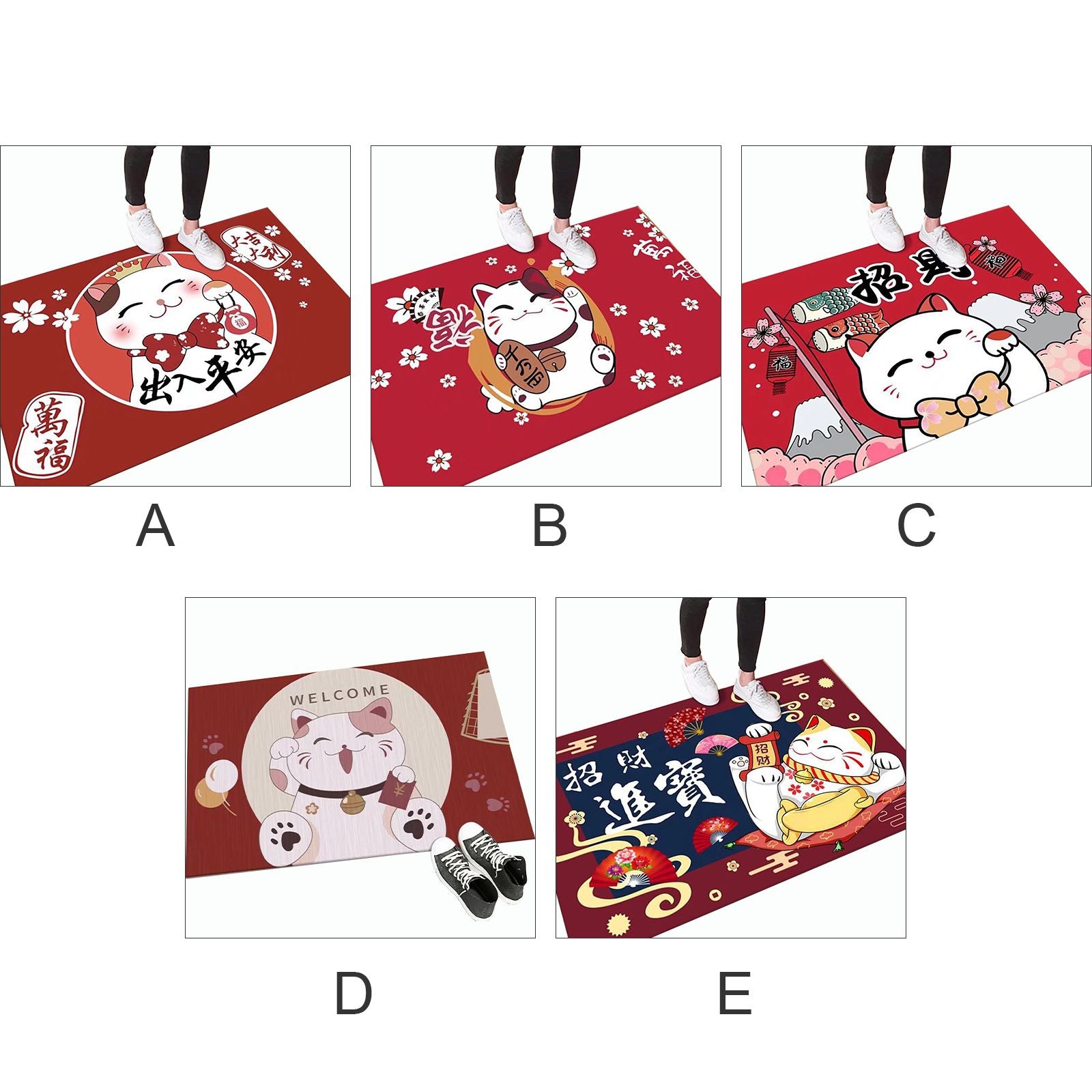 Kitchen Mat Floor Mat Rug Doormat 60x90cm Home Decoration Cat Pattern for Office Hotel V1294-YM220923HR09-2-0421