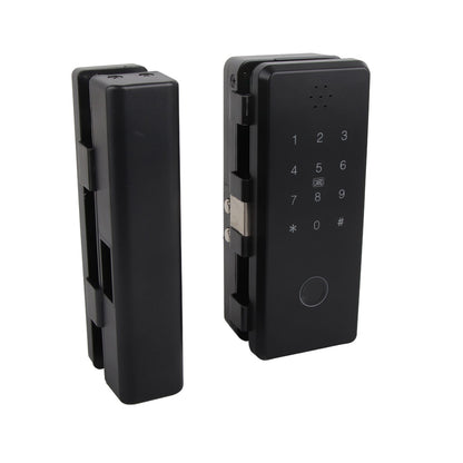 Electronic Glass Door Lock Fingerprint Keyless Entry Electronic Antitheft for Home Office V1294-YM220926SM03-1-0421
