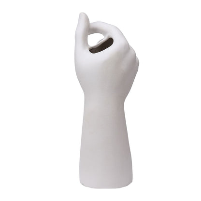Table Vase White Color 10cm Long Ceramic Vases Decorative V1294-YM220927TW05-1-0421