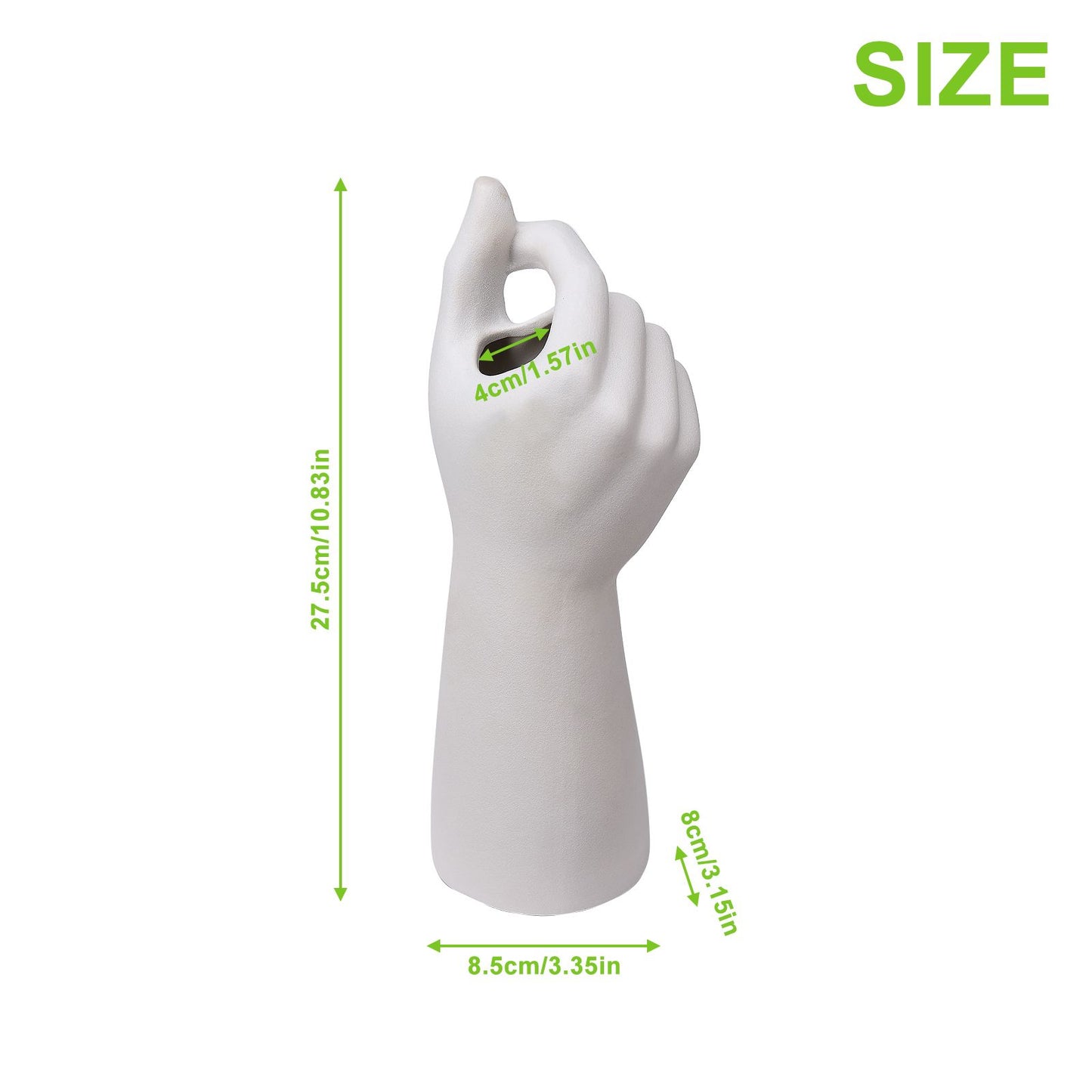Table Vase White Color 10cm Long Ceramic Vases Decorative V1294-YM220927TW05-1-0421