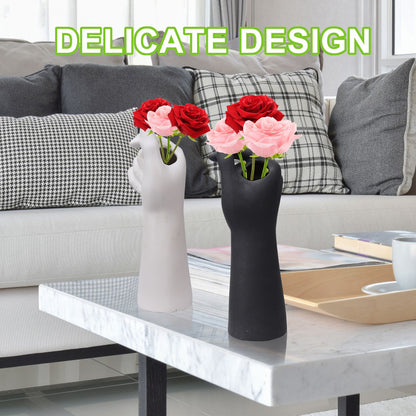 Table Vase White Color 10cm Long Ceramic Vases Decorative V1294-YM220927TW05-1-0421