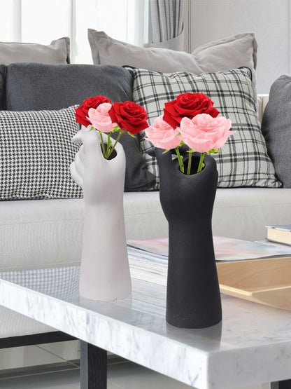 Table Vase White Color 10cm Long Ceramic Vases Decorative V1294-YM220927TW05-1-0421